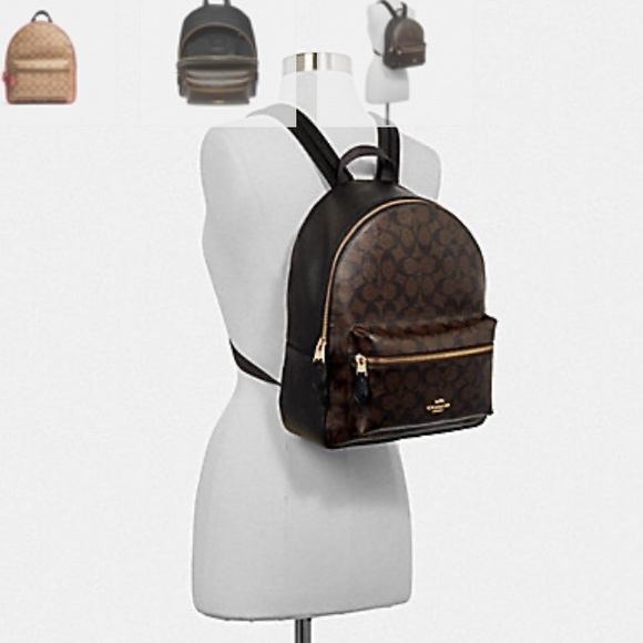 COACH Medium Charlie Backpack In Signature Canvas 32200 - Picture 10 of 10